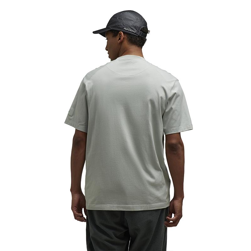Y-3 Relaxed 23SS Round Neck Logo Sleeve Label T-Shirt Unisex T-Shirts Light-Gray IP7684