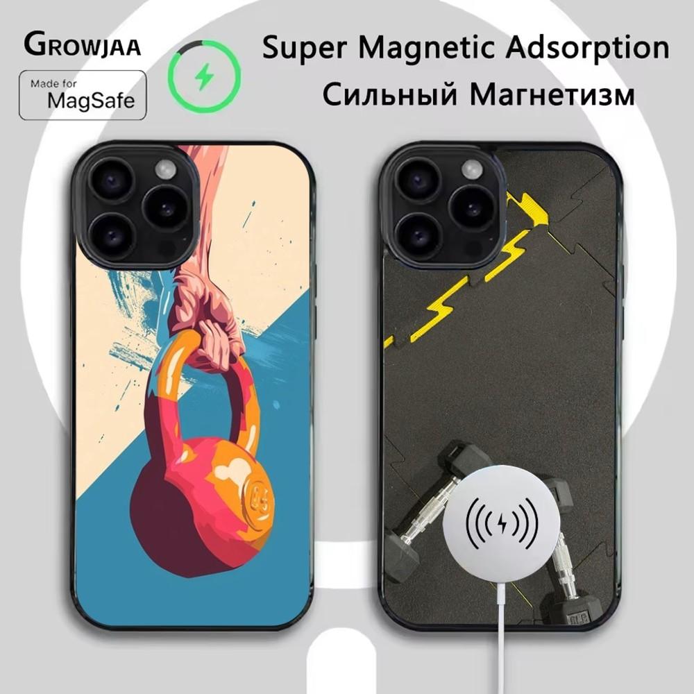 Gym Fitness Bodybuilding Phone Case For iPhone 16e,16,15,14,13,12,11,Plus,Pro,Max,Mini Magsafe Magnetic Wireless Charging