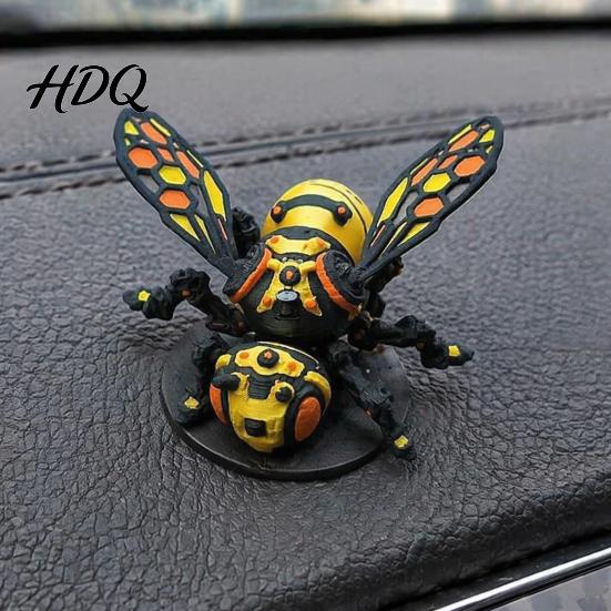 Customizable Poseable Figure 3D Printed Articulated Bee Toy Keychain Ornament Posable Mechanical Creature Model Insect Figurine for Desktop
