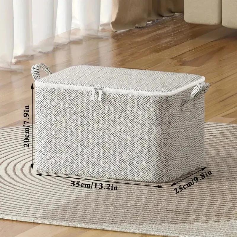 Large Capacity Storage Bag Non-woven Material, Closet Wardrobe Organizer Can Be Used For Quilt Clothing Toys Oraganizers