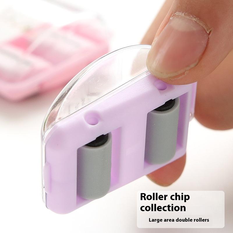 1 Piece Cute Eraser Manual Desktop Sweeper Mini Eraser Crumb Collectors Portable Desktop Vacuum Cleaner Students Gif