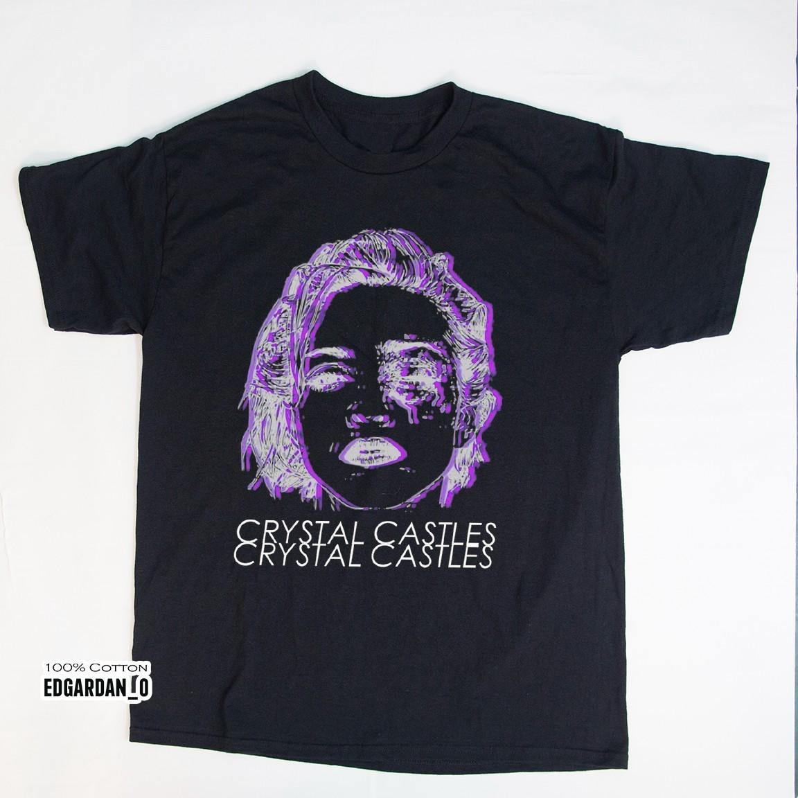 Crystal Castles Madonna Face Black Unisex T-shirt Size S-5XL M