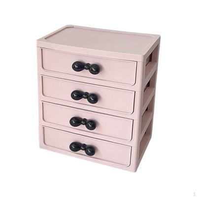 Desk Organizer, Drawer Design Storage Box, Multitier, Office, Dormitory, Stationery Holder Pink with