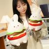 Creative Soft Burger Rabbit Doll Plush Toy Little White Rabbit Doll Children's Soothing Ragdoll Birthday Gift