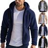 Men‘s Zipper Pullover Long Sleeve Hooded Sweatshirt Tops Blouse
