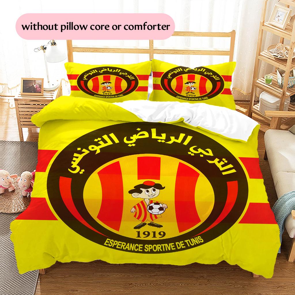 Espérance Sportive de Tunis  Pattern Bedding Quilt Set  Home Decoration  Gift (1 * duvet cover + 2 * pillowcase  without core)