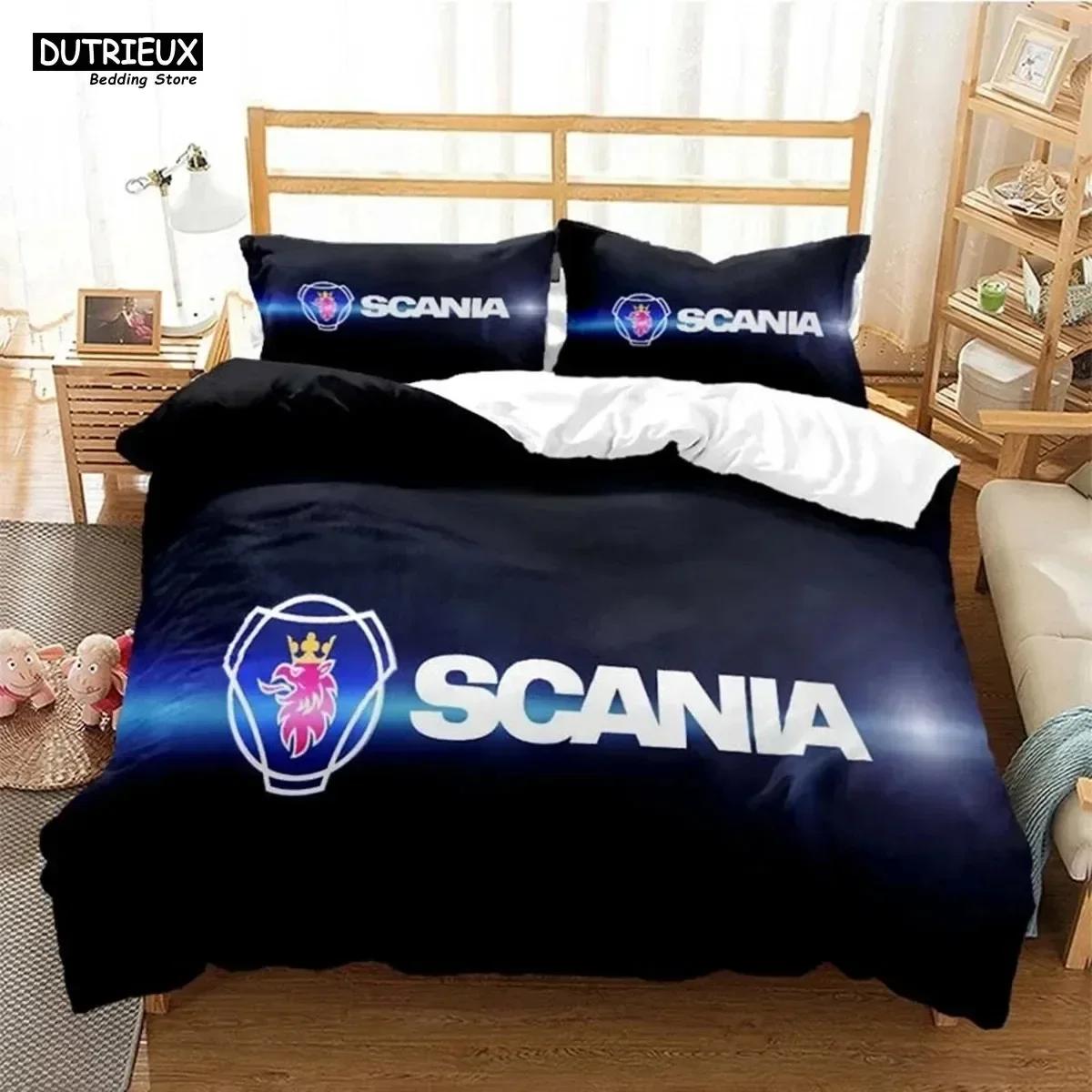 

Розкішний новий 3D-принт Scania Вантажівка Комплект підковдри М яка наволочка для ковдри Тваринний комплект постільної білизни Тигровий візерунок Наволочка для ковдри Декор кімнати EU King 240x220cm