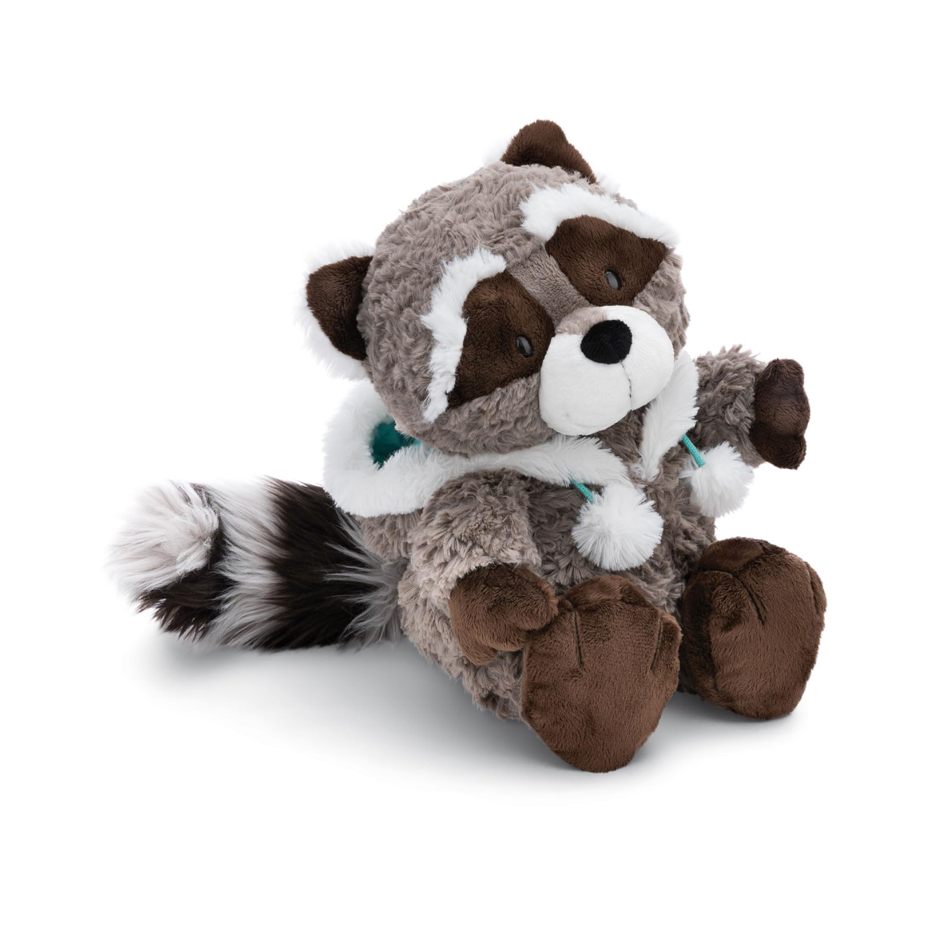 Плюшевая игрушка NICI Енот Рено Классическая Niki, Экологичная игрушка, 25 см, DreamyWinter2024, ЗЕЛЕНЫЙ,