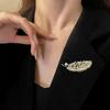 Exquisite Feather Brooch: Luxurious Alloy Corsage Jewelry & Versatile Anti-exposure Pin
