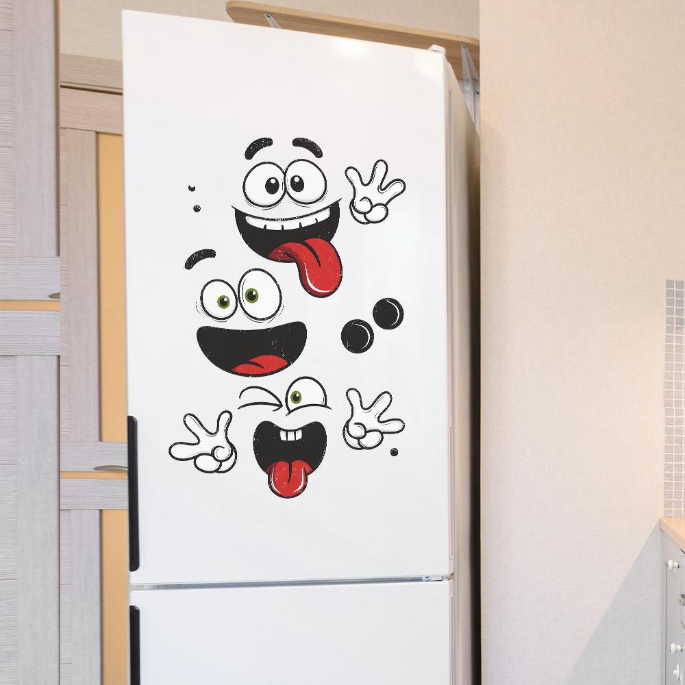 Creative and Funny Expression Combination Bathroom and Kitchen Decoration and Beautification Stickers