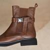 Dam Retro Chelsea Boots - Höst/Vinter 2025, Klack, Rund Tå, Elastisk Ankelkänga