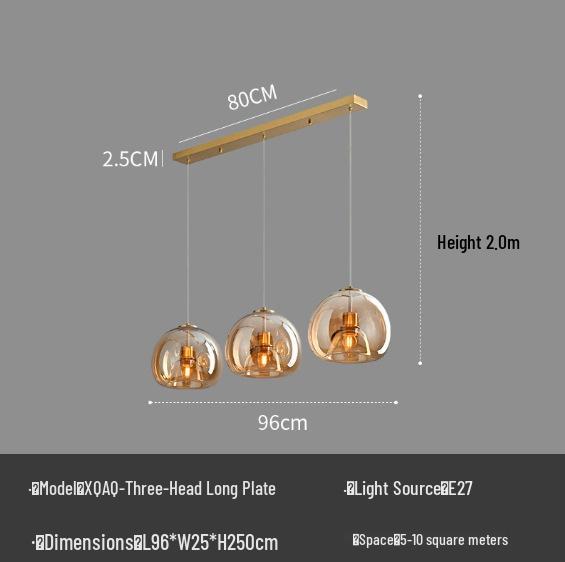Nordic Modern Minimalist Bedside Pendant Light – Creative Single-Head Designer Glass for Bedroom/Dining Room.