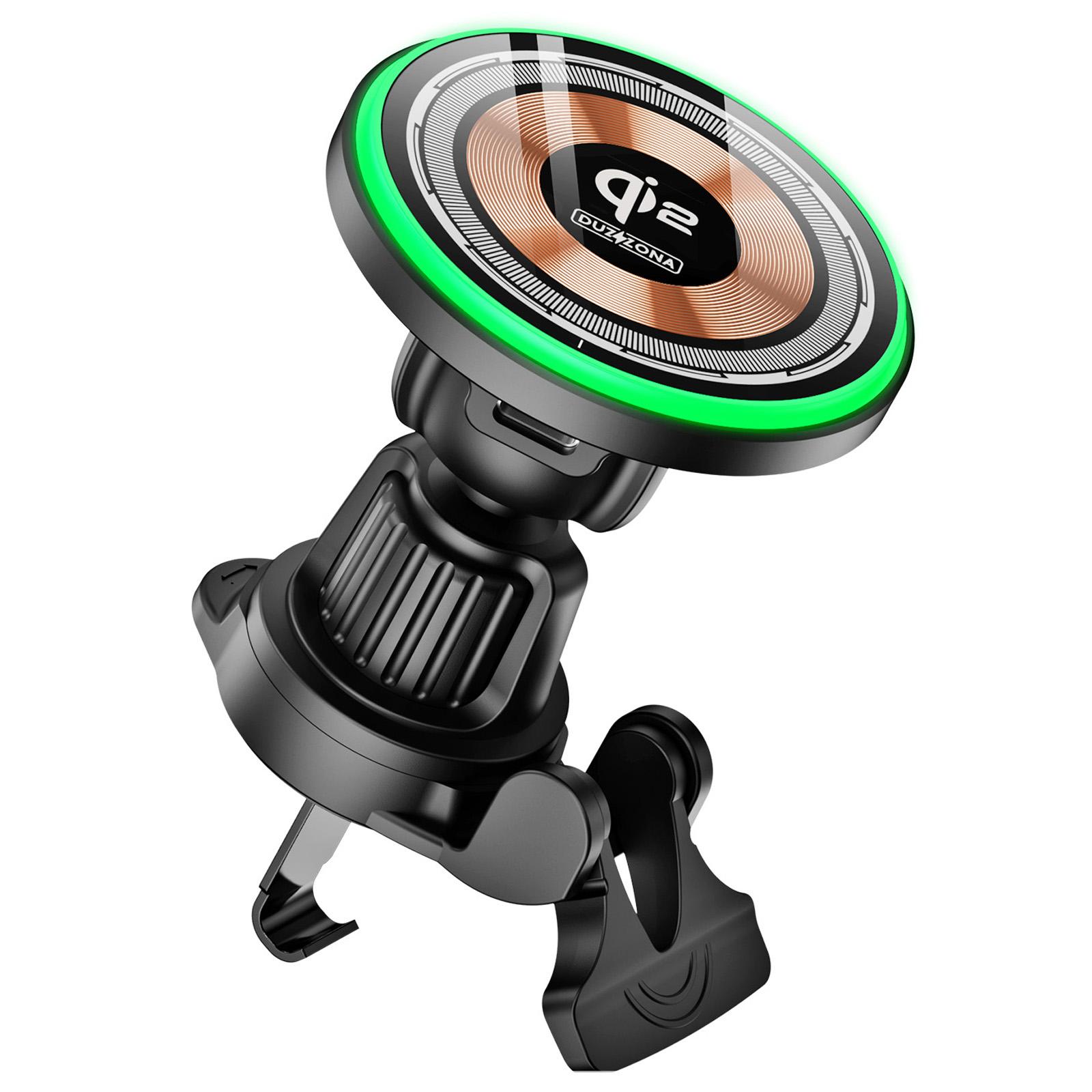 

DUZZONA V5 15W Car Magnetic Wireless Charger for iPhone 16-15 Series Air Outlet Phone Charging Holder (Qi2 Certified) Type A