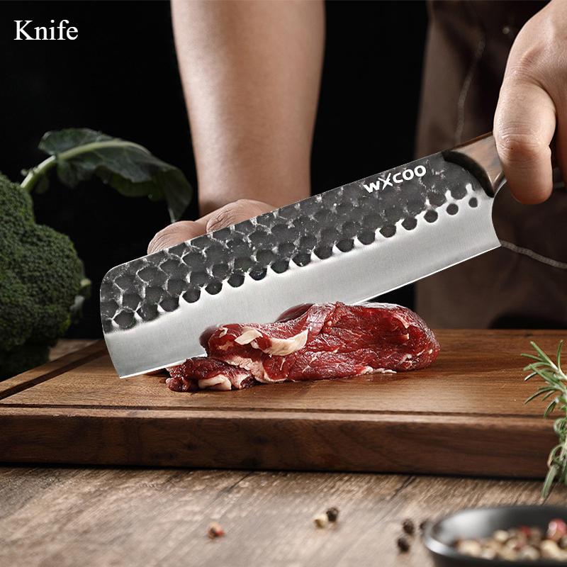 Kitchen Knife High Carbon Steel Forged Knife Professional Chef Cleaver Knife Meat Vegetables Fish Knives Cooking Tools
