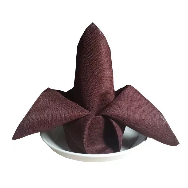 New Style 100% Polyester Visa Hotel Wedding Decorative Table Linen Napkin