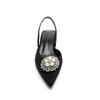 Women's Sandals Pearl Pointed Toe Thin Heels Cover Toe Women's Shoes Dress Career Shallow Mouth Fashion 2025 Zapatillas De Mujer