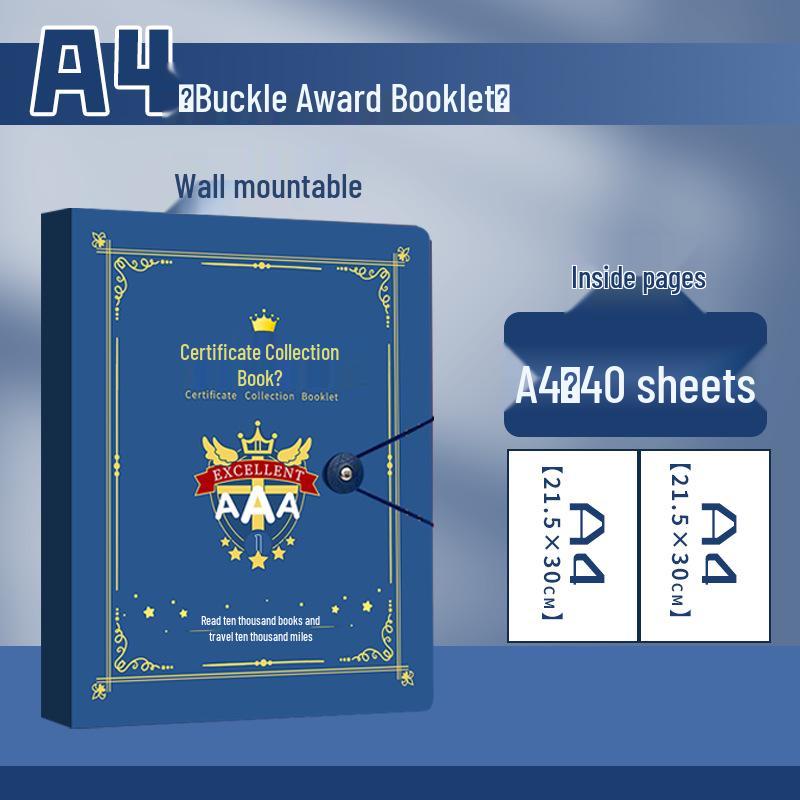 A3 Kids' Certificate Collection Album - Wall Hanging & Loose-leaf Honor Display