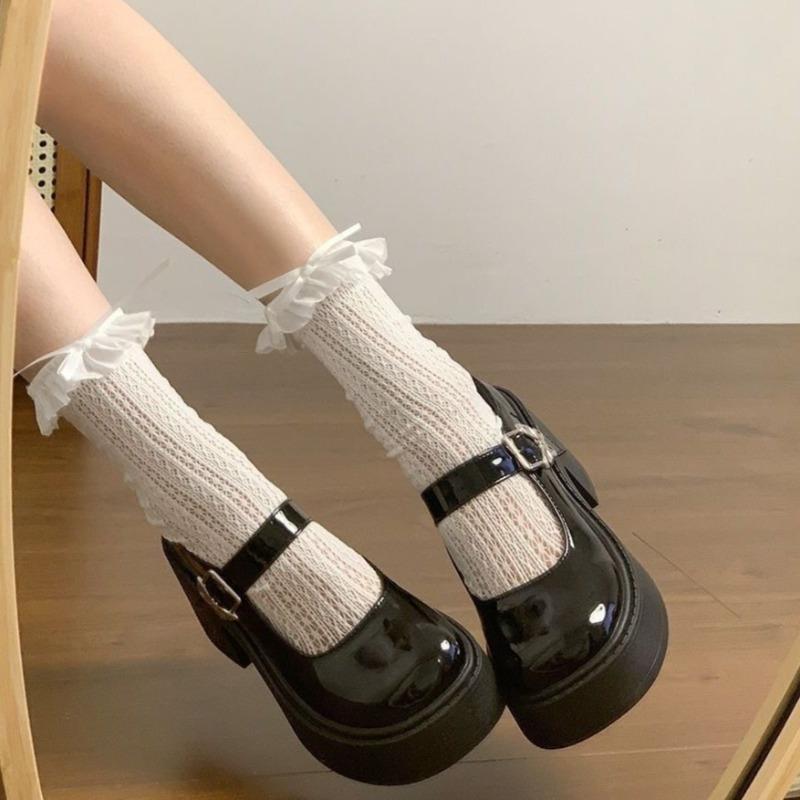 Fashion Women's thick heel shoes autumn new round head shallow mouth thick sole anti-slip wear Mary Jane shoes
