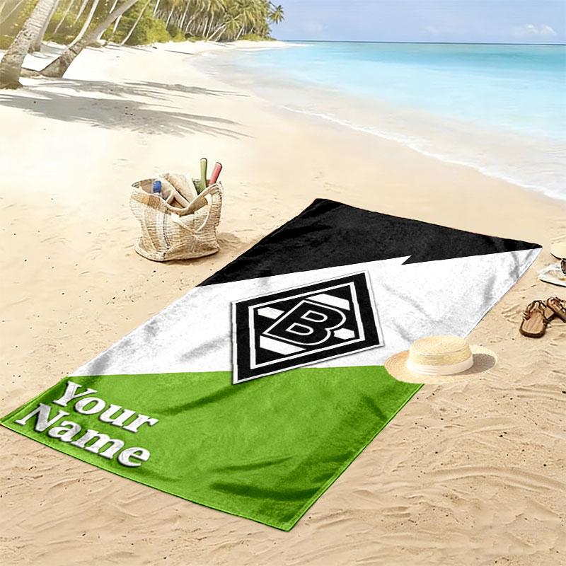 Borussia Custom Name Print Beach Towel, Large Soft Quick Dry Towel for Beach Camping Swimming