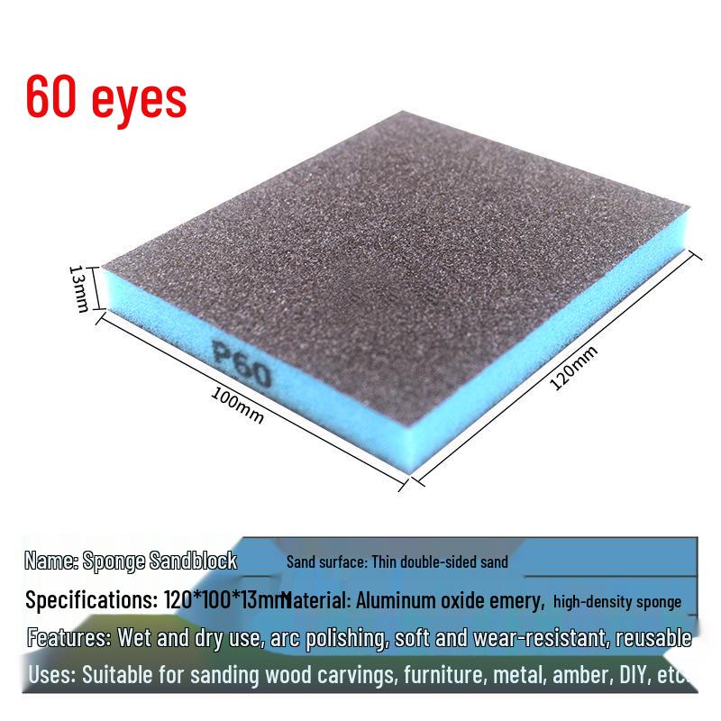 Elastic Diamond Sanding Block 100x70x25mm for Woodworking and Musical Instruments Polishing