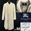 Made In England LONDON Cotton Balmacaan Coat Outer Men's M Beige Checked Lining Spring/Summer