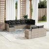 VidaXL Garden Lounge Set with Cushions 9 Pcs, Patio Sofas, Furniture Set, Outdoor Terrace Furniture, Grey 3223021