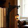 Reading Nook Accents Halloween Iron Library Lamp, Vintage Bookshelf Light with Ghost Pumpkin Bat Study Room Atmosphere Pendants, Nightlight,