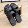 Men's Non-Slip EVA Summer Outdoor Fashion Slippers - Big Size, One-Strap Massage, Perfect for Bath or Home Use