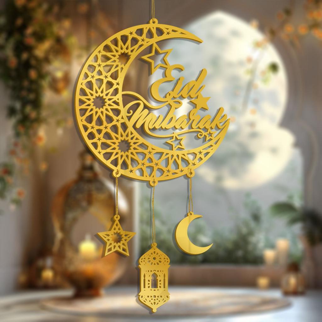 Elegant Eid Wind Bell Hanging Decoration Featuring Durability Acrylic for Ramadan Kareem Decoration