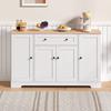 Patchwork Color Large Sideboard with 4 Doors And 1 Drawer, Modern Buffet Cabinet for Dining Room And Living Room
