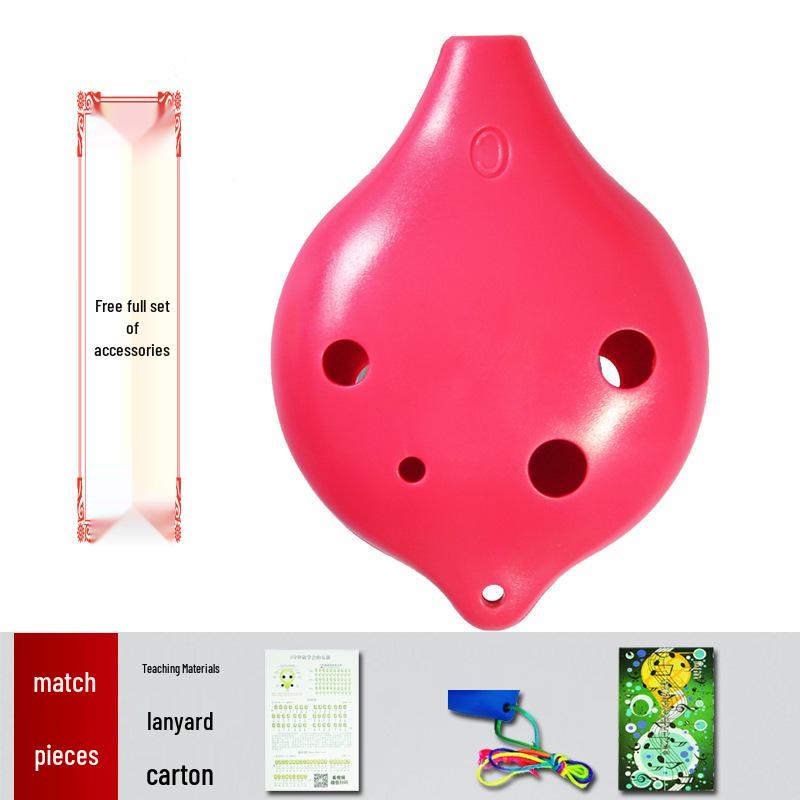 Ocarina 6-Hole C-Key Alto, Drop-Resistant Resin Plastic for Students and Home Use