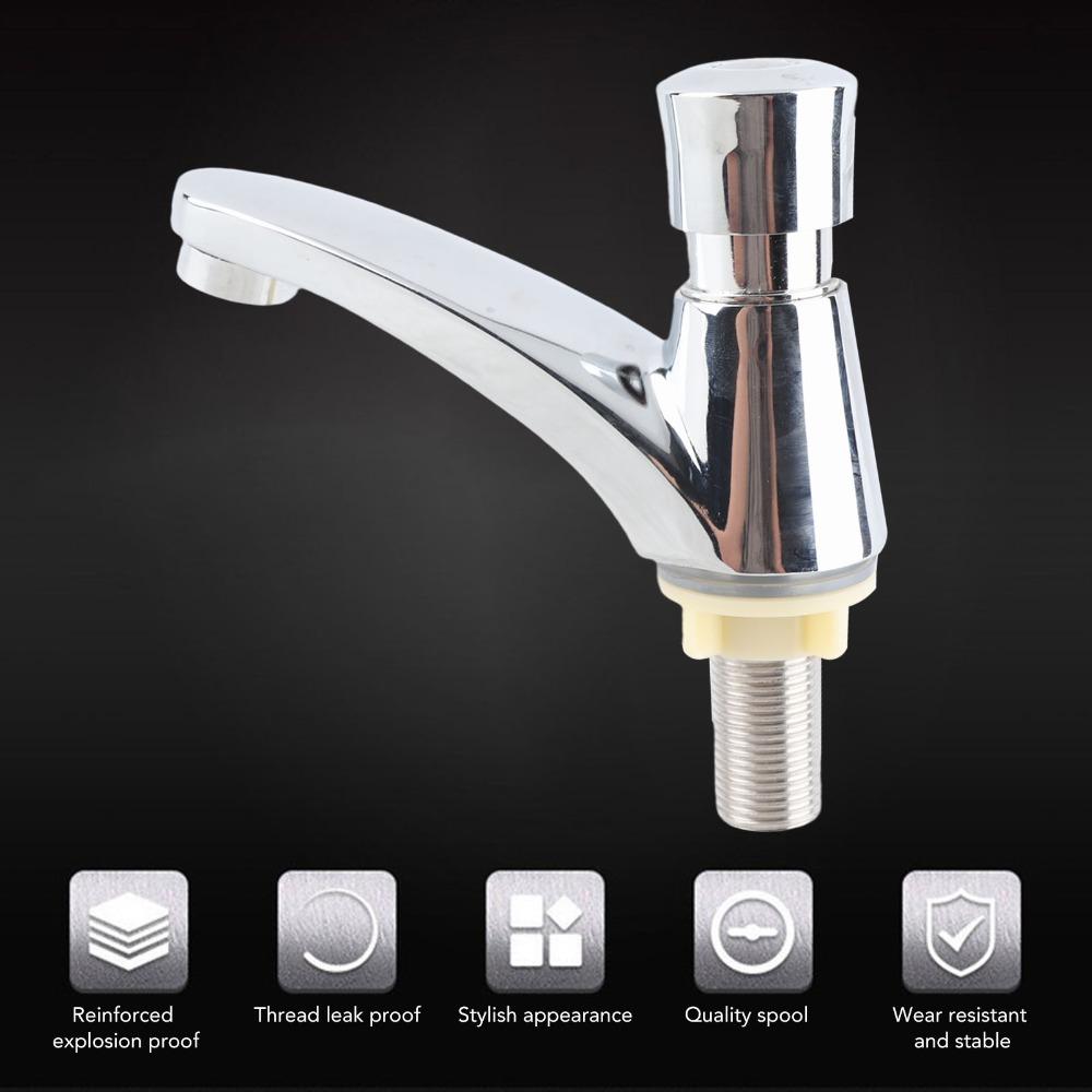 Automatic Shut Off Water Tap Alloy Basin Sink Tap Commercial Grade Faucet Factory