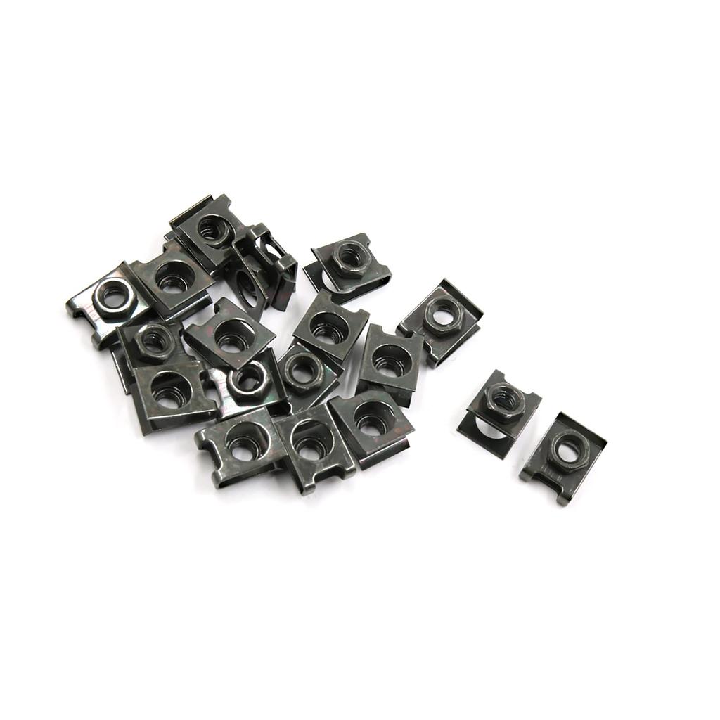 ACROPIX M6x1 Metal U Type Car License Plate Screw Base Clip Nut 20pcs
