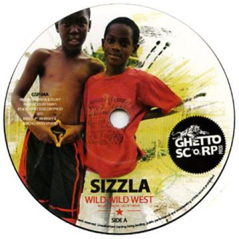 

7inch Record SIZZLA / STRAÏKA D - Wild Wild West / Les Etoiles GSP04 Ghetto Scorp Pr 2011 France Reggae, Ska & Dub