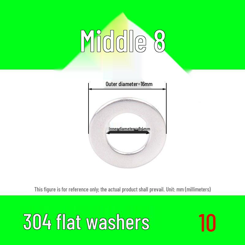 304 Stainless Steel Flat Washer M2-M30 – Oversized Option Available – Free Shipping