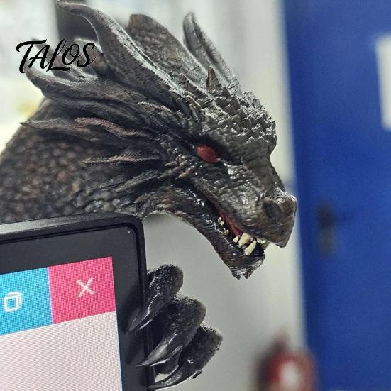 Custom Desk Setup Figurine 3D Printed Dragon Monitor Decor, Decorative Ornament for PC Gaming Desktop Accessory Setup, Creative Screen Edge
