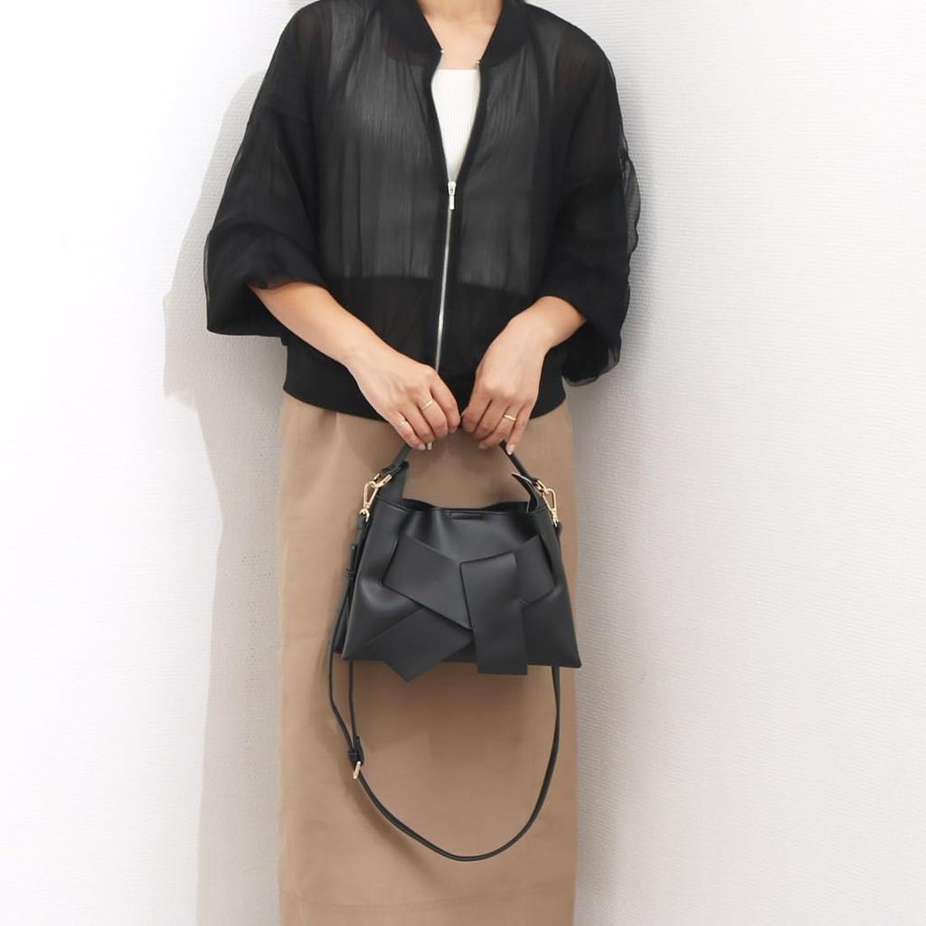 [Kashkash] Big Ribbon Swallow Midi 2-Way Shoulder Bag