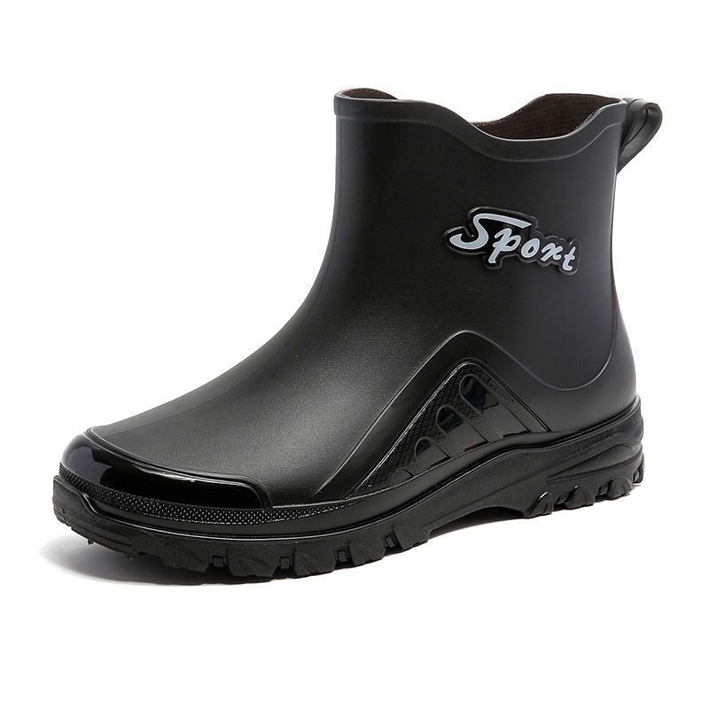 Fashion short rain shoes men's high-end construction ultra-light non-slip waterproof wear-resistant
