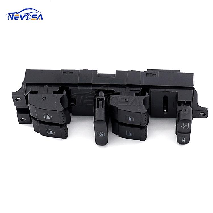 1J4959857D: Compatible Front Left Window Lift Master Control Switch for VW Bora, Golf, Jetta, Passat.