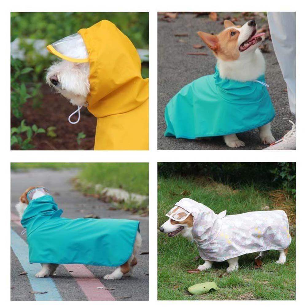 Outdoor PU Puppy Coat For Small Medium Large Dogs Hoody Dog Clothes Pet Supplies Dog Raincoat Pet Rain Jacket