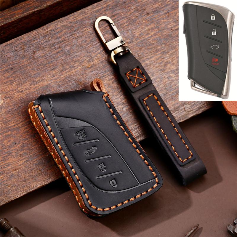 Leather Car Remote Key Cover For Lexus New ES200 ES300h LS500h NX350h NX400h RZ450e GX RX350h LX700h Key Case Holder Shell Chain