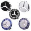 Autosticker 4 STUKS 75mm Metalen Embleem Auto Wiel Naafkap Cover Badge Voor Mercedes Benz AMG GLK GLE GLC W203 W206 W220 W205 W2