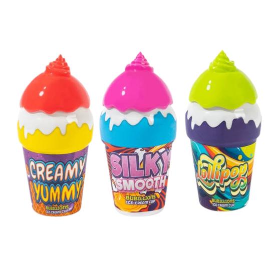Bubble Bottle Toys Mini Ice Cream Shape Portable Bubble Bottle Non-Spill Inverted Design Machine Blower Maker for Kids Outdoor Play Picnic Fun Party