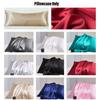 Luxurious Silk-like Pillowcase For Double Bed Soft Pillow Cover Polyester Fiber Fabric Simplicity Design 51*137cm/20*54in