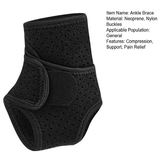 1 Pc Ankle Support Brace for Men Women Adjustable Compression Ankle Wrap