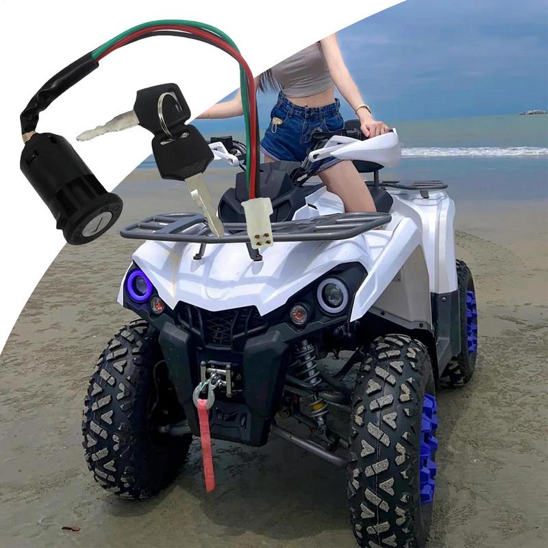 Zündschalter Startschalter 4-Draht Schalter Schloss Buchse Zündschlüssel Stecker Automobilzubehör Starterteile für ATV 50-250C C