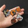 Halloween Brooch, Christmas Eve Horror, Wizard Hole Pumpkin Head Jack Personality Alloy Enamel Ornament Badge