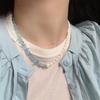 Collana a Clavicola con Nappa di Perle e Farfalla in Stile Coreano