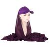 Solid Color Pearl Scarf & Cotton Baseball Cap Set