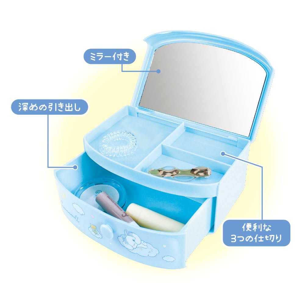 Tees Factory Sanrio Characters Jewelry Box with Sweet H75 x W160 x Drawer, Dreams/Hello Kitty, D110mm, SR-5545346KT
